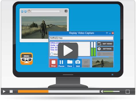 Screenshot van de Replay Video Capture software met opties voor opname.