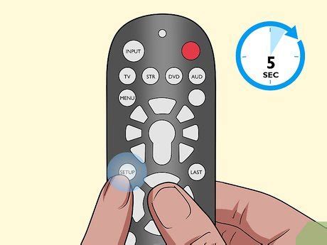 Infographic met stappen voor het instellen van een universele afstandsbediening