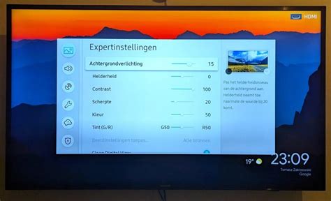 Infographic met de belangrijkste beeldinstellingen op een Samsung TV