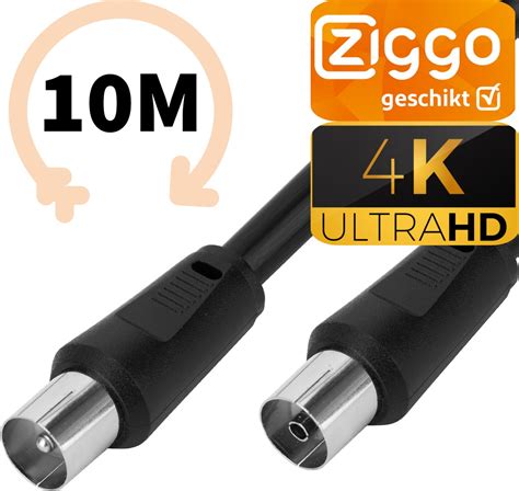 Afbeelding van een hoogwaardige, Ziggo gecertificeerde coaxkabel