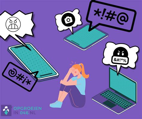 Infographic die de risico's van online data delen in groepschats benadrukt, zoals doxing en cyberpesten.
