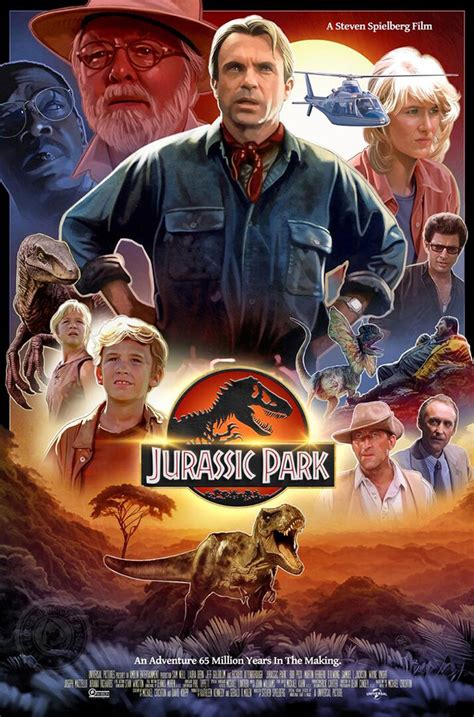 Collage van bekende filmcovers van Jurassic Park en Marvel-films in 4K-kwaliteit.