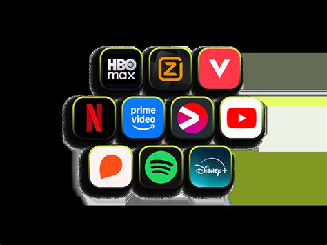 Illustratie van een moderne TV-ontvanger met apps en streamingdiensten