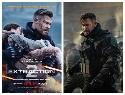 Actiescène uit Extraction met Chris Hemsworth.