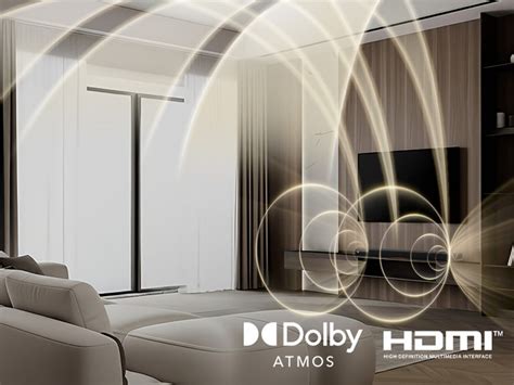 Illustratie van geluidsgolven die Dolby Atmos representeren