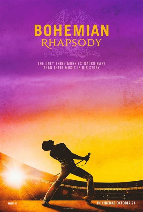 Infographic met tijdlijn van Freddie Mercury's leven en de film Bohemian Rhapsody