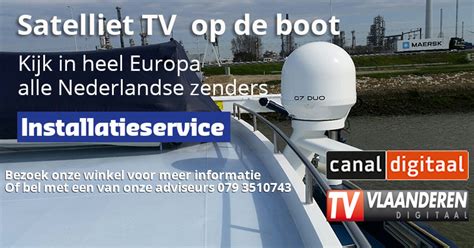 Schema dat de componenten van een satelliet-tv systeem toont (schotel, LNB, ontvanger, TV)