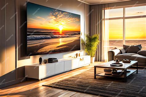 Afbeelding van een comfortabele woonkamer met een groot scherm, ideaal voor thuisbioscoopervaringen.