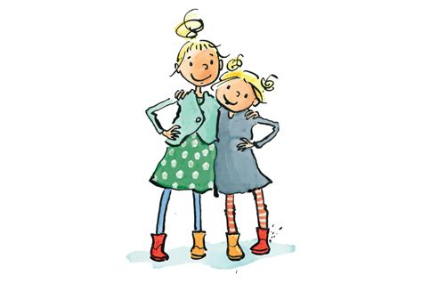 Een illustratie van Totoro en de twee zusjes in het bos