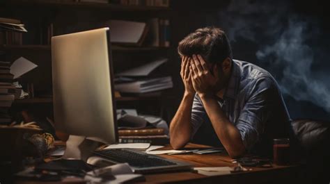 Geduldige persoon kijkt gefrustreerd naar een computerscherm met een foutmelding