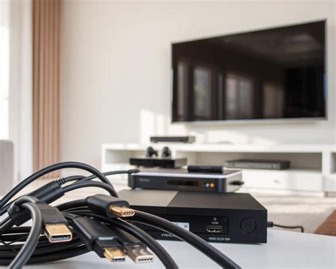 Schema van een HDMI-schakelaar die meerdere apparaten verbindt met één tv