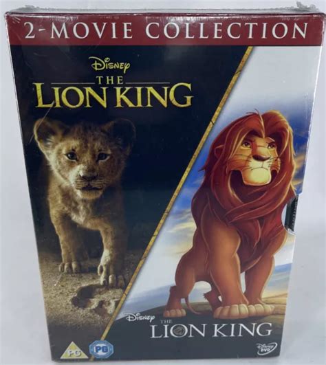 Illustratie van een uitgebreide DVD boxset van The Lion King met meerdere schijven en thematische verpakking.