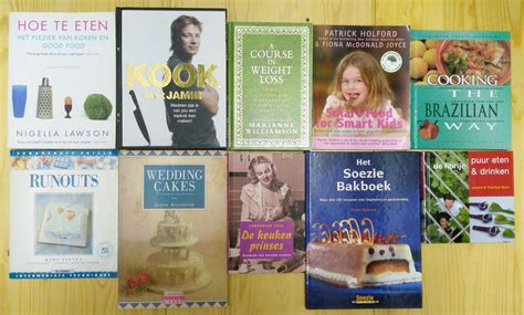 Illustratie van de covers van Nigella Lawson's kookboeken