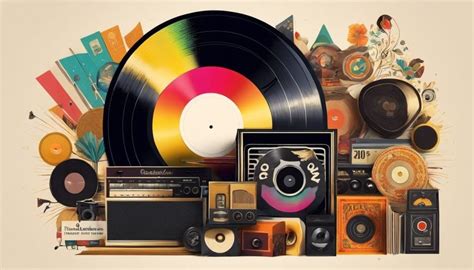 Illustratie van verschillende muziekgenres en een radio-icoon.
