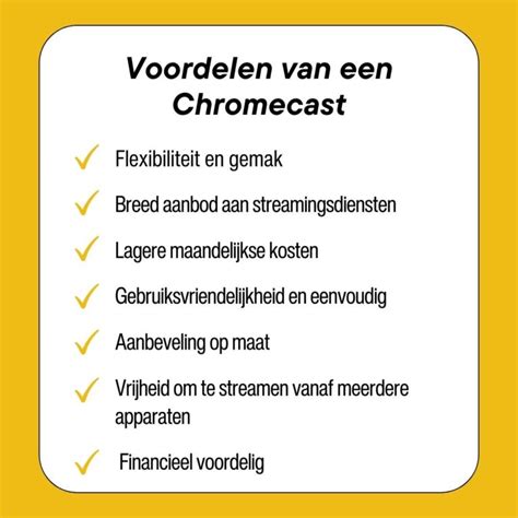 Vergelijkende infographic van de voordelen van Chromecast ten opzichte van traditionele methoden.