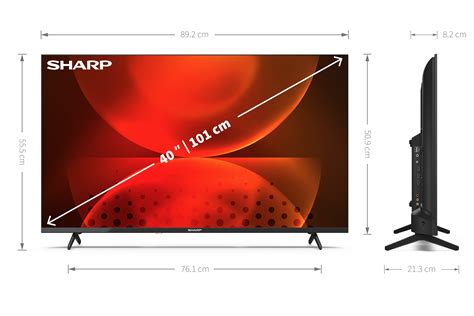 Een stijlvolle, zwarte 40-inch Sharp LED televisie.