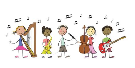 illustratie van twee artiesten die samen muziek maken