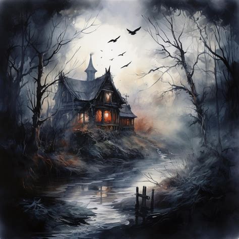 illustratie van een mysterieus huis, passend bij de sfeer van een moordzaak