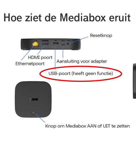 Overzicht van de verschillende ondertitelingsopties op een mediabox
