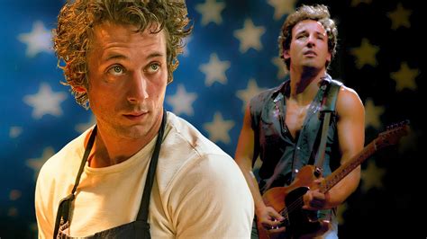 Jeremy Allen White als Bruce Springsteen in de film 