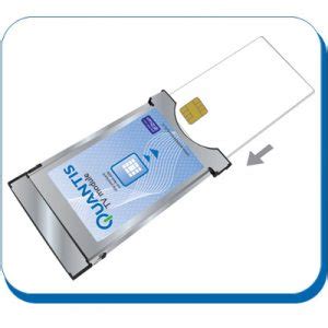 Afbeelding van een CI+ module met smartcard