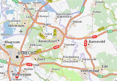 Kaart van Amersfoort met de locatie van BBS Beamerbedrijf Spierenburg