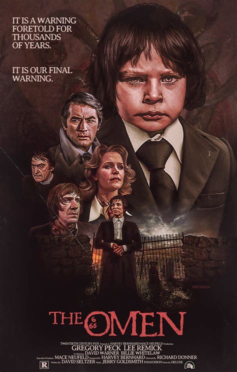 The Omen poster met Gregory Peck en een kind