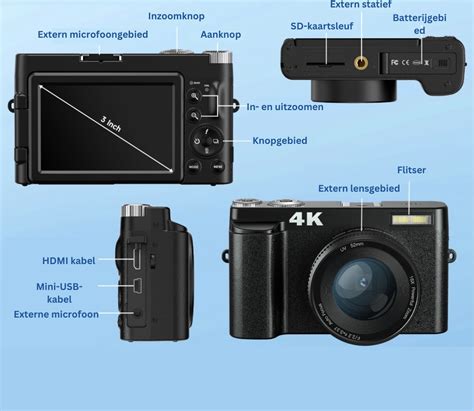 Een vlogger die filmt met een camera met kantelbaar scherm.