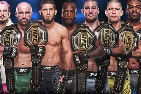 Collage van UFC logo en iconische vechters