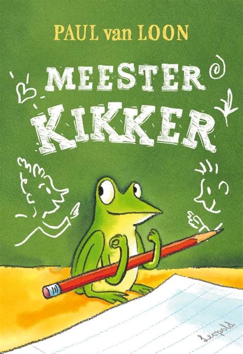 Illustratie van Meester Kikker die als kikker wordt aangevallen door een ooievaar.