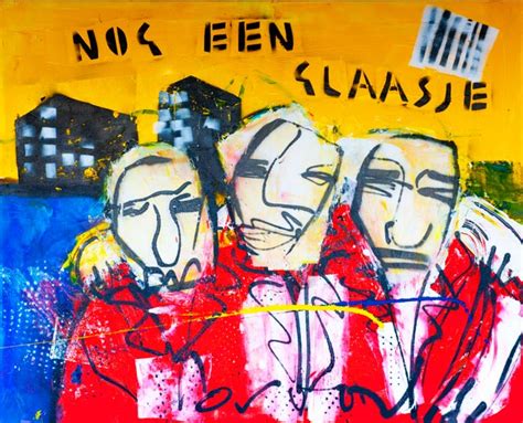 Een van de kleurrijke schilderijen van Herman Brood