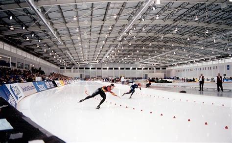 Utah Olympic Oval in Salt Lake City, een iconische schaatsarena