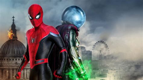 Actiescène met Spider-Man en Mysterio in Spider-Man: Far From Home