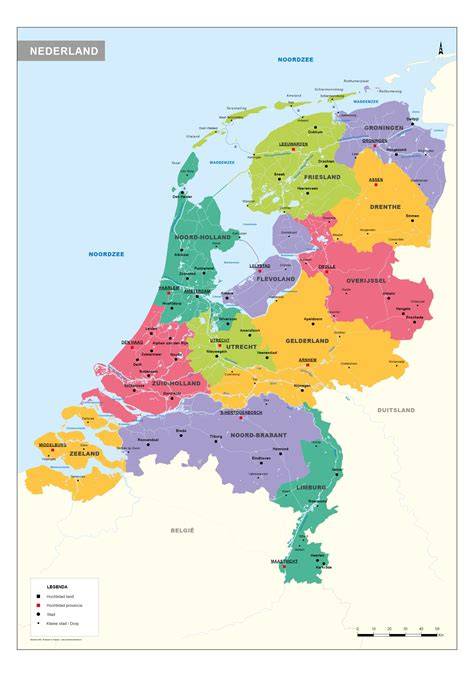 kaart van Nederland met focus op Heerlen en omringende grensregio's