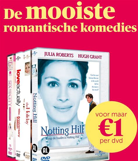 Collage van DVD-covers van de besproken romantische komedies