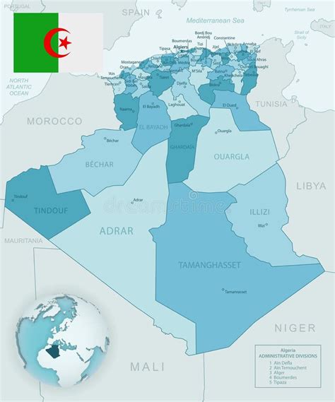 Kaart van de Marokkaans-Algerijnse grens met de Asfourberg gemarkeerd