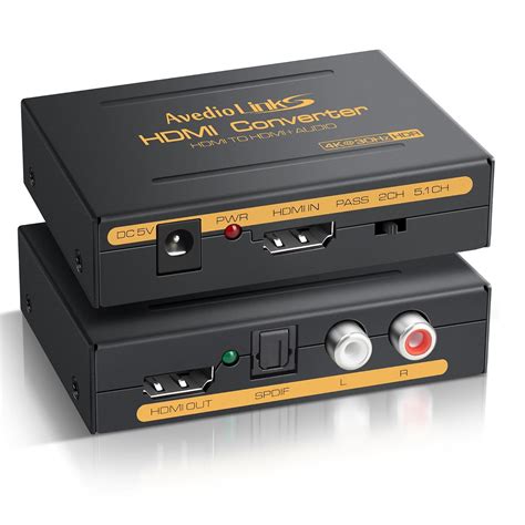 Illustratie van de Plug & Play installatie van een HDMI audio extractor