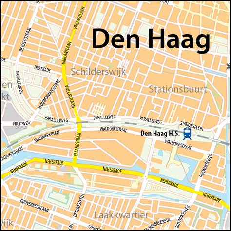 Plattegrond van Den Haag met de locaties van de Pathé bioscopen die de Ooievaarspas accepteren.