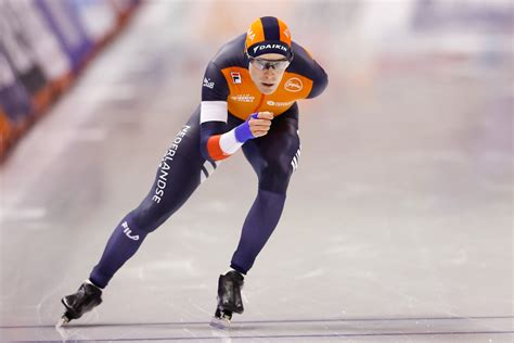Foto van Metodej Jílek in actie op de schaatsbaan