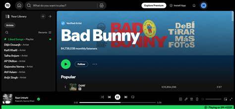 Infographic met de meest gestreamde albums aller tijden op Spotify, met nadruk op 'Un Verano Sin Ti' van Bad Bunny.