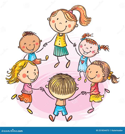 Illustratie van vrolijke, dansende kinderen met carnavalskostuums