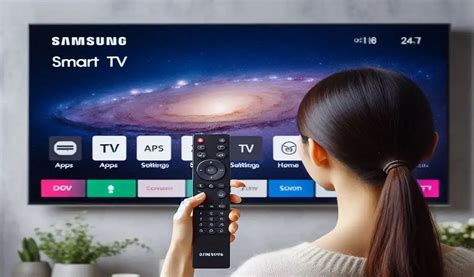 Infographic met de verschillende manieren om een Samsung TV te verbinden en te bedienen.