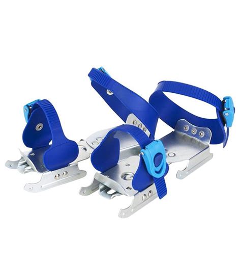 Illustratie van verschillende soorten schaatsen, inclusief dubbele ijzers en schaatshulpjes