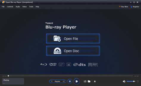 Interface van Tipard Blu-ray Converter voor het instellen van uitvoerformaten.