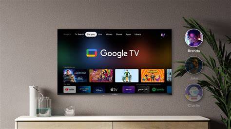 Infographic met de logo's van de belangrijkste smart-tv-platforms: Android TV, Google TV, webOS, Tizen, Apple TV.