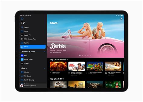 Interface van de Apple Music app op een Samsung Smart TV
