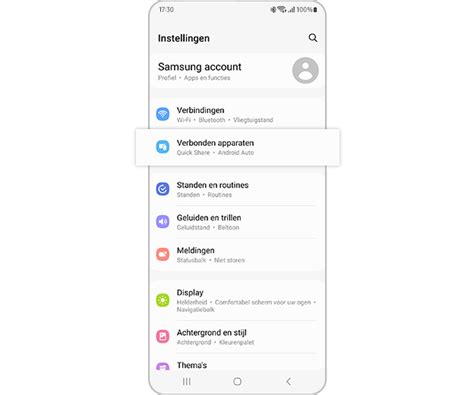 Illustratie van verbonden apparaten via Samsung SmartThings