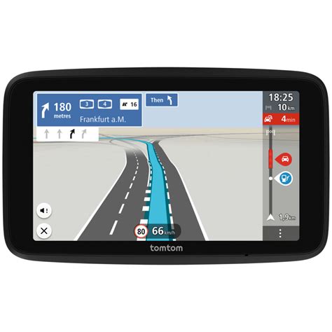 Illustratie van de TomTom GO 5200 met de geïntegreerde SIM-kaart en de connectiviteitsopties.