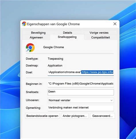 Screenshot van Google Chrome met de optie 'Bureaublad casten' geselecteerd