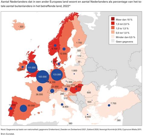 Een overzicht van de B&B-locaties in Europa waar de deelnemers wonen
